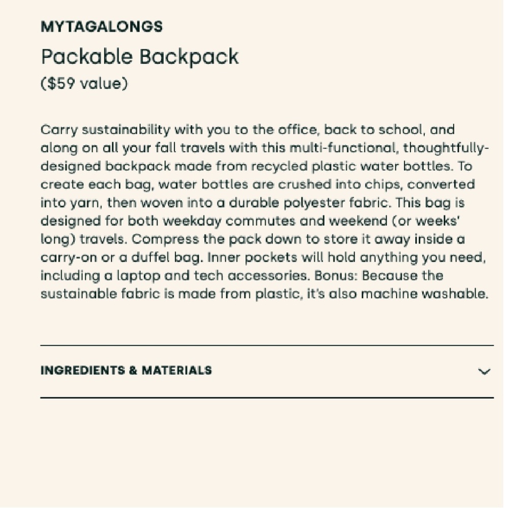 MYTAGALONGS • Packable Backpack - Picture 2 of 12